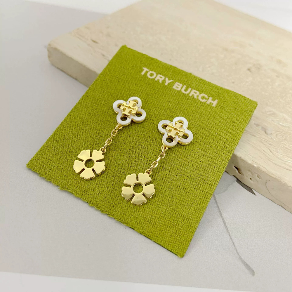 Tory Burch English Letter Earrings
